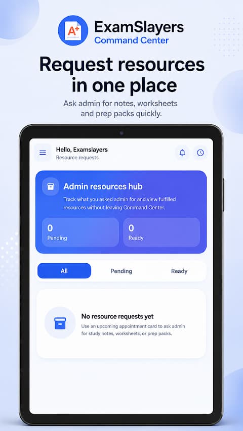 Resource requests hub